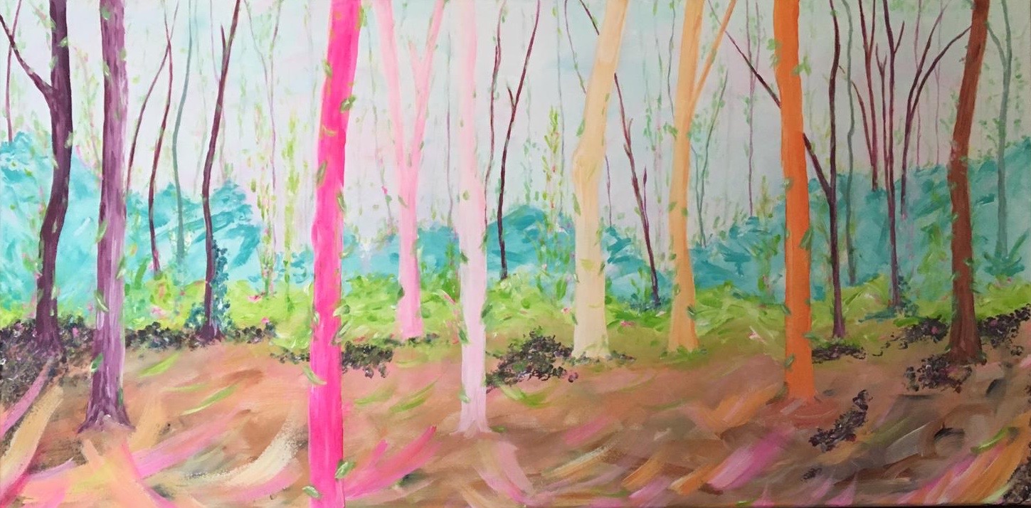 Kleurige bomen/landschap in acryl: Zaterdag  23 mei 2026, 10.00- 16.00 uur