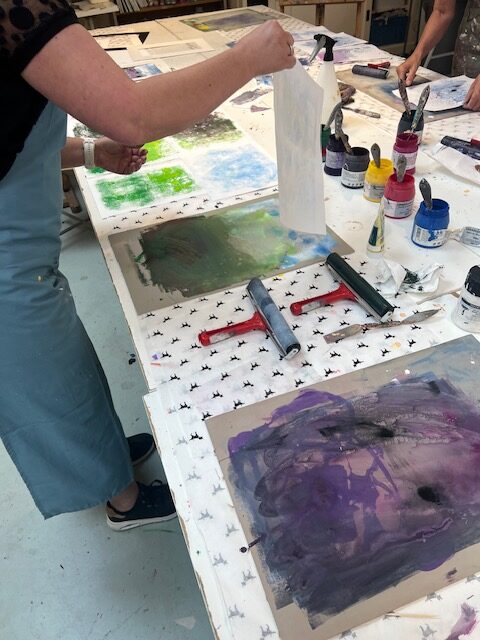 Monotype landschap in collage  Zaterdag 10 april 2027, 10.00- 16.00 uur